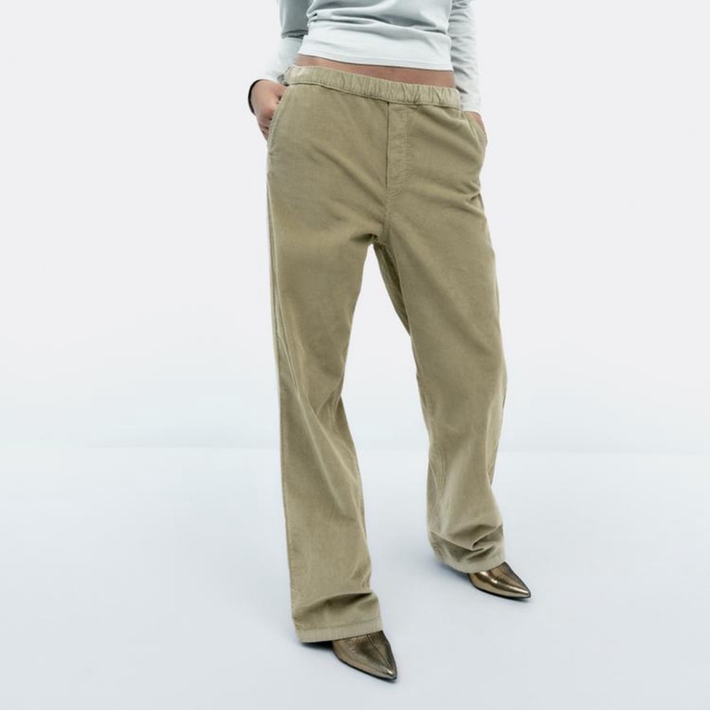 Zara corduroy khaki pants